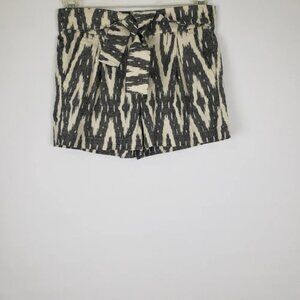 J. Crew Ikat Linen Blend Tie Front Shorts